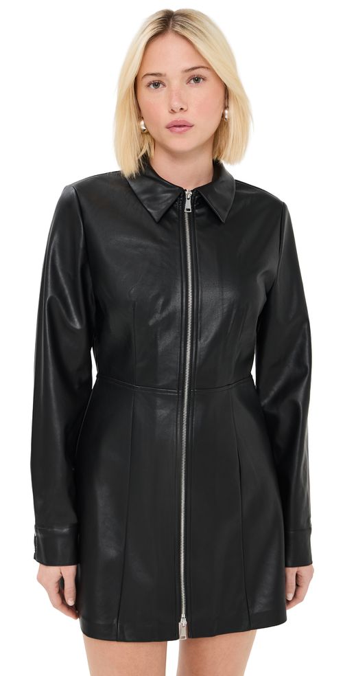 Sloane Faux Leather Dress Coffee