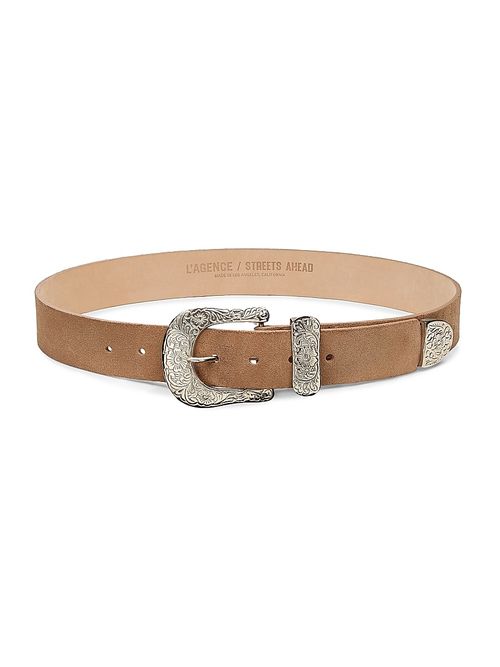 Women's Otera Leather Belt - Cappuccino