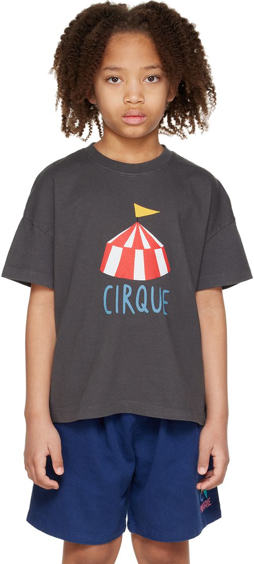Kids Gray Print T-Shirt