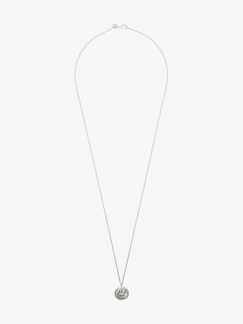 Coin Pendant Necklace - Unisex - Sterling Silver