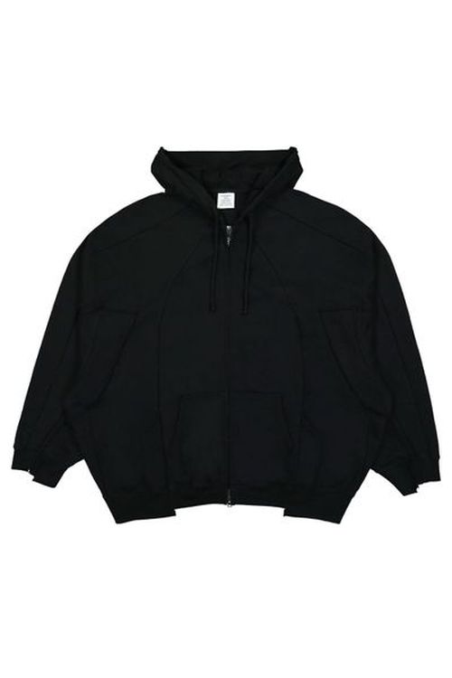 Vetements Drop Shoulder Zip-Up Hoodie