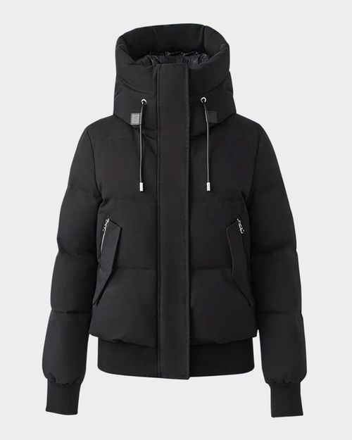 Nefi-NFZ Down Bomber Jacket with Detachable Hooded Bib