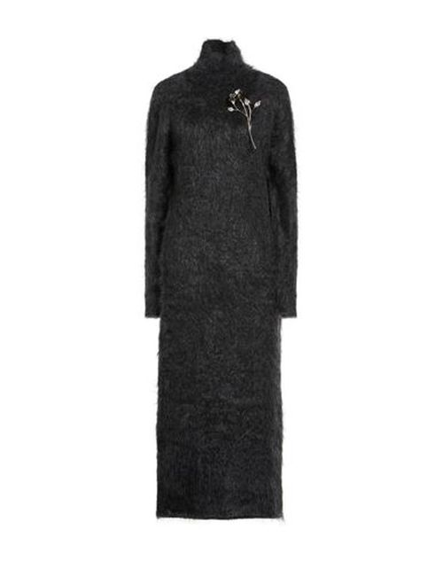 Woman Maxi dress Gunmetal Size S Superkid mohair, Polyamide, Elastane