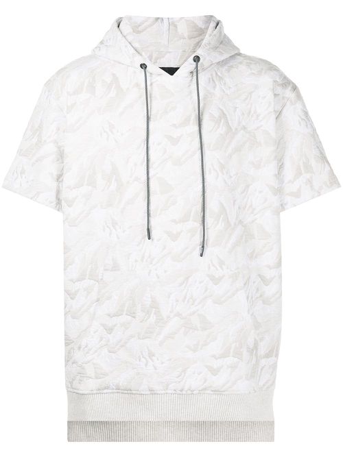 Camouflage-print cotton hoodie - White