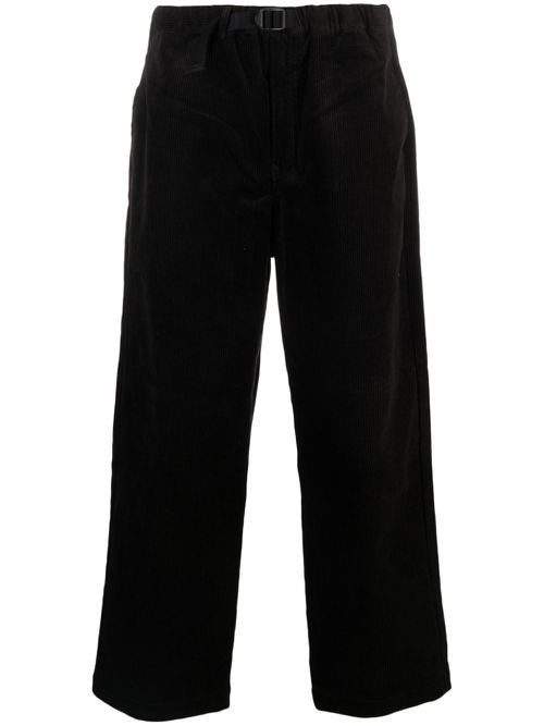Corduroy wide-leg trousers - Black