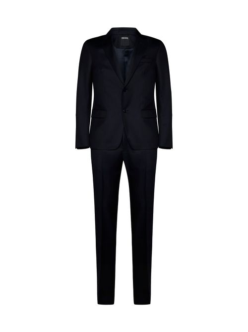 Wool-Mohair Blend Suit — Blue