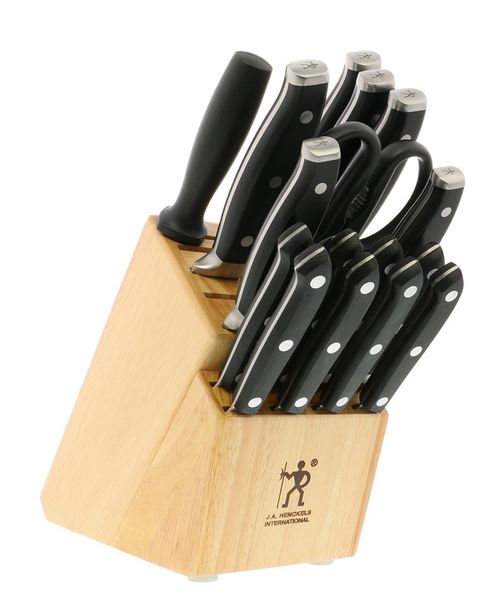 Forged Premio 17-Piece Knife Block Set - Black