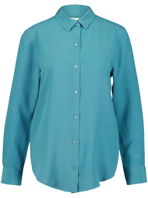 Silk crepe shirt - Blue