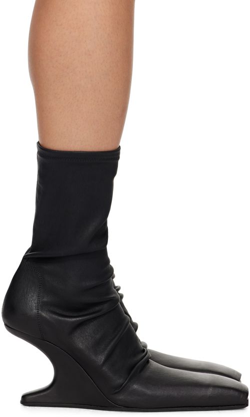 Rick Owens Black Porterville Cantilever Boots