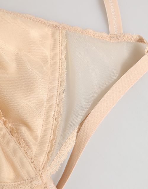Triangle Soft Cup Soft Cup Bra — Beige