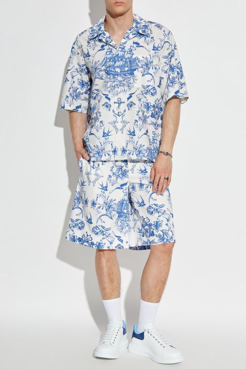 Printed Shorts, Men's, Blue