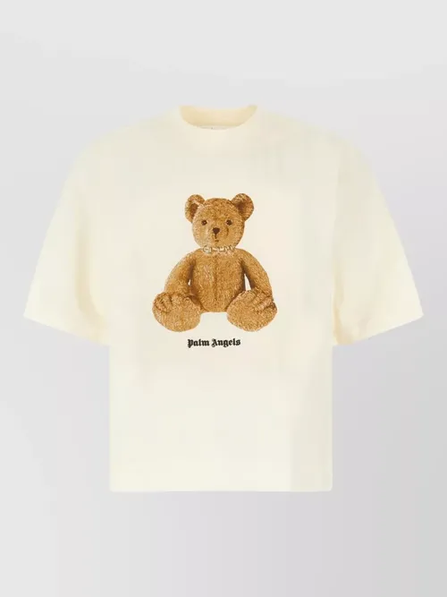 Palm Angels - crew neck graphic print short sleeve top