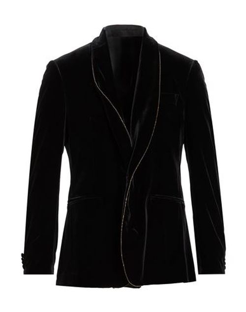 Man Blazer Black Size 42 Polyester, Elastane