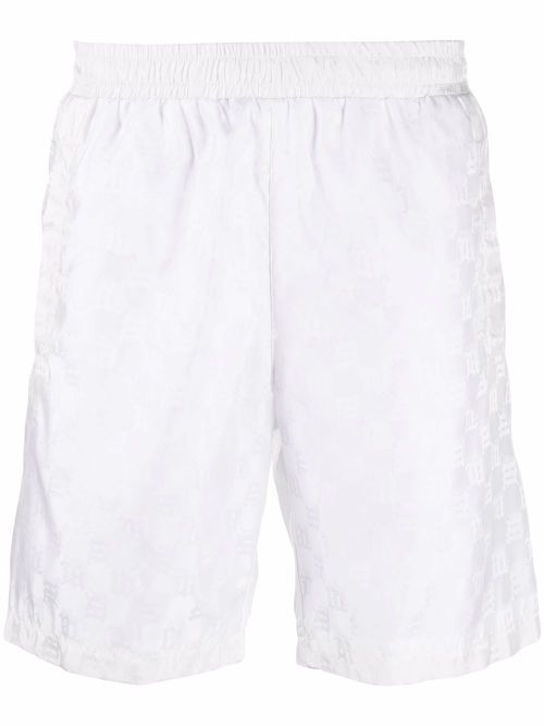 Monogram-print track trousers - White
