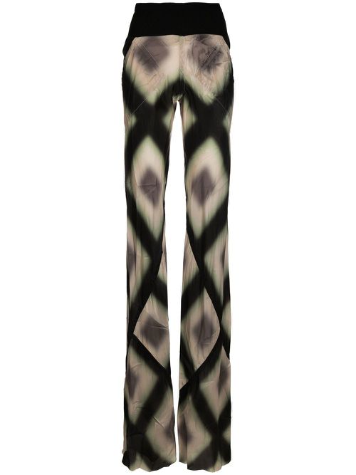 Graphic-print trousers - Black