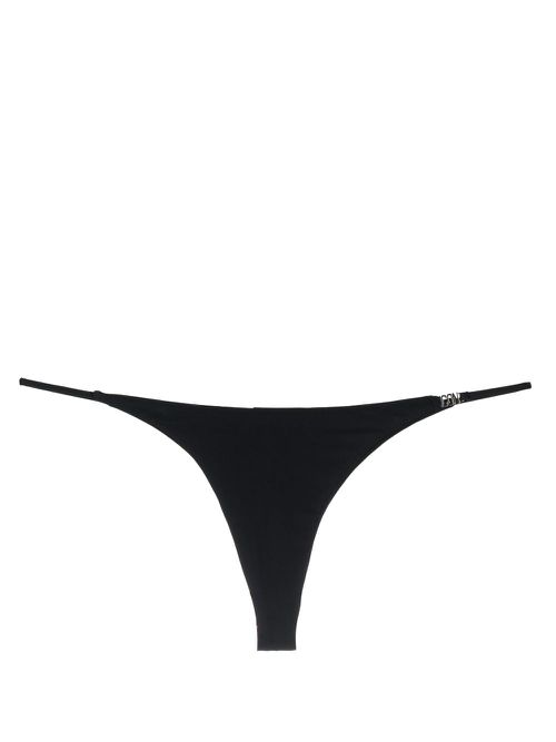 Icon-plaque bikini bottoms - Black