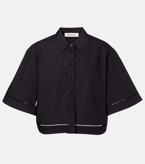Róhe Embroidered cotton poplin shirt