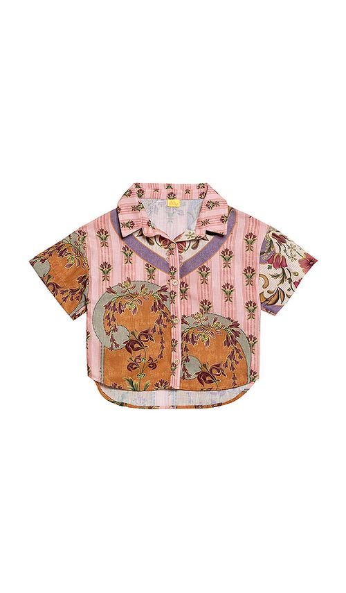 Agua Bendita Clarabelle Aura Shirt in Pink,Brown. 4. Also