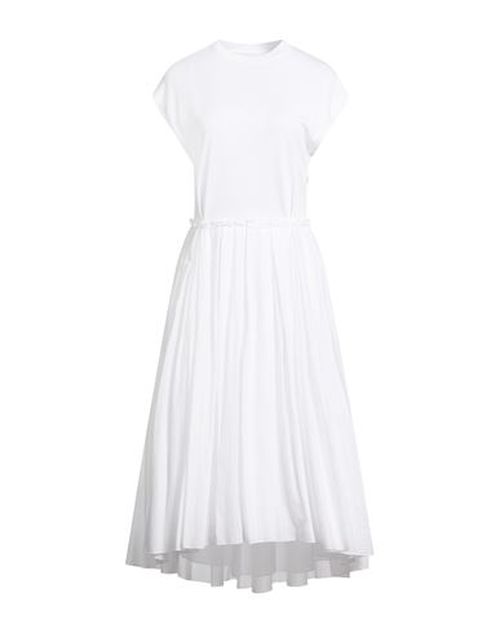 Easy Woman Midi dress White Size 6 Cotton, Polyamide