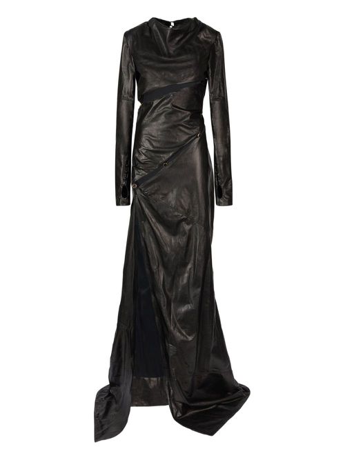GCDS leather maxi dress - Black