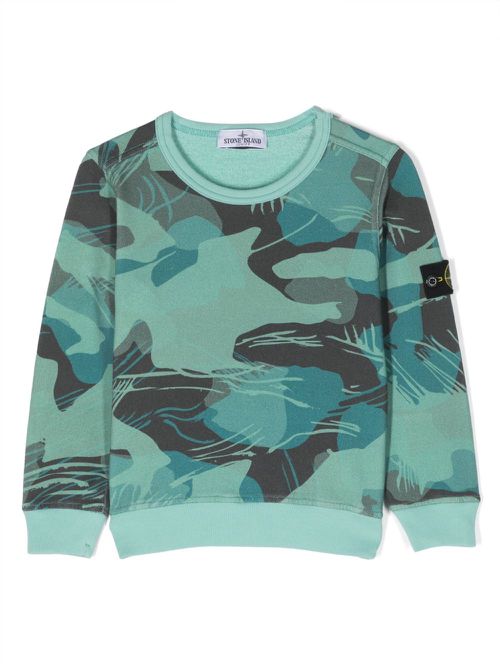 Compass-badge camouflage sweatshirt - Green