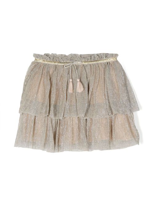 Metallic ruffled miniskirt - Gold
