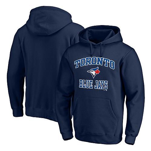 Men's Fanatics Navy Toronto Blue Jays Heart & Soul Fitted Pullover Hoodie - 3XL