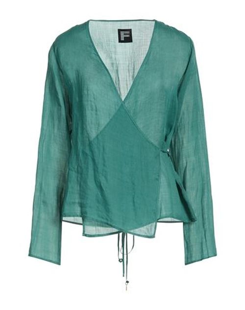 Woman Top Emerald green Size L Ramie