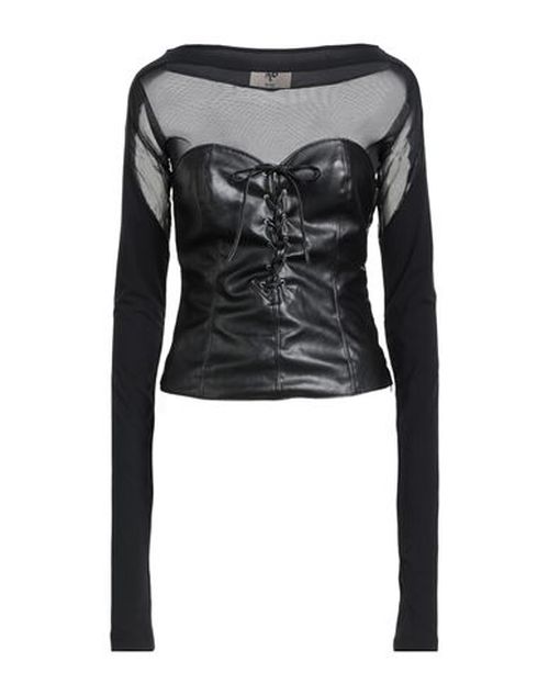 Woman Top Black Size M Polyester, Polyamide, Elastane