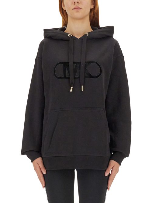 Flocked logo sweatshirt