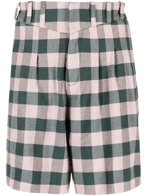 Harvey Milk checked shorts - Green