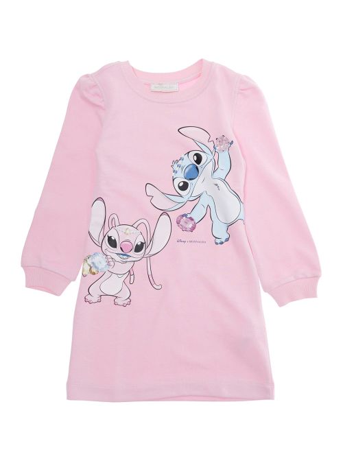 Stitch Character Print Dress — Pink