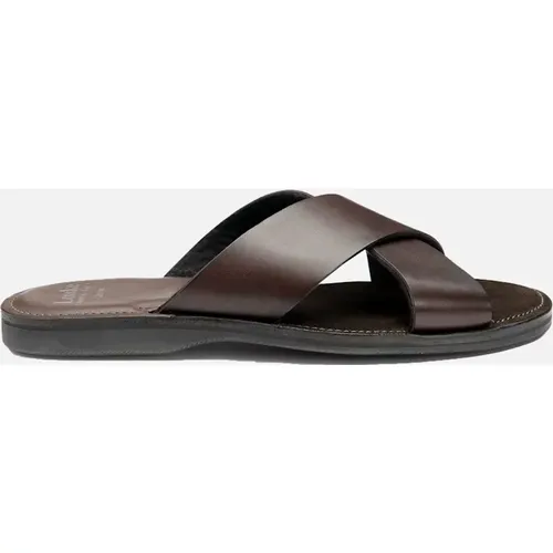 Men's Loake Gozo Sandal Dark Brown - Size: 10