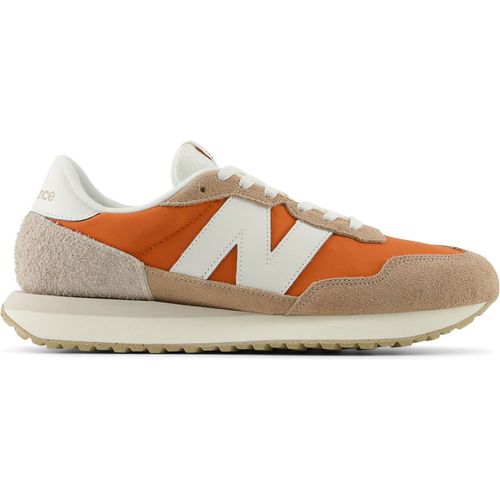 New Balance Men's 237 in Orange/Grey Leather, size 6.5