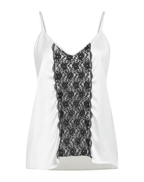 Woman Top White Size 4 Viscose, Polyamide