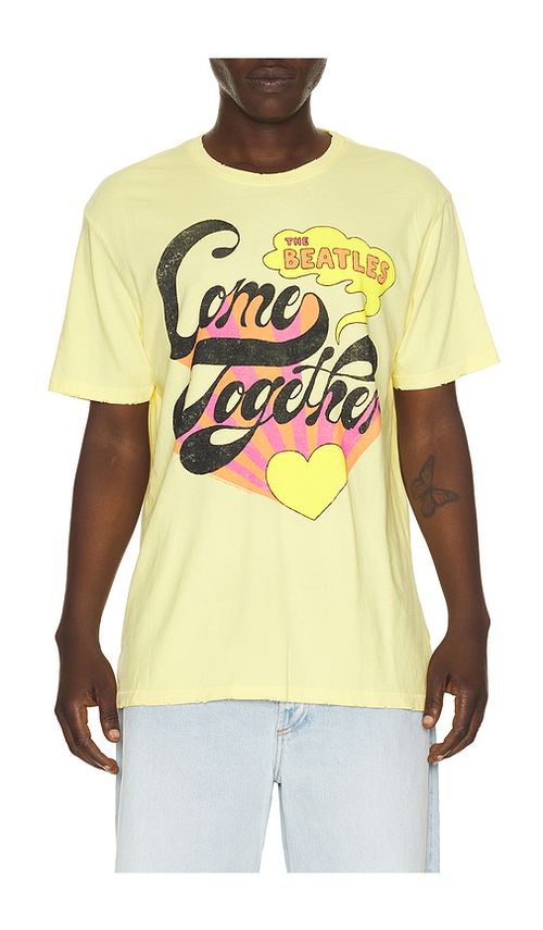 Junk Food The Beatles Come Together Tee in Yellow. L. Also in M, S, XL/1X