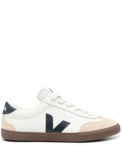 White Volley Leather Sneakers - Women's - Calf Leather/Fabric/Rubber
