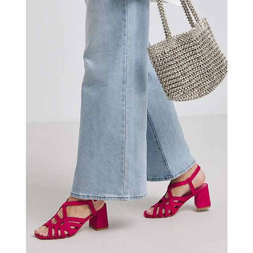 Multi Strap Block Heel Sandals Ex Wide
