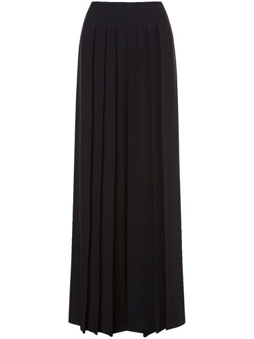 Pleated wide-leg trousers - Black