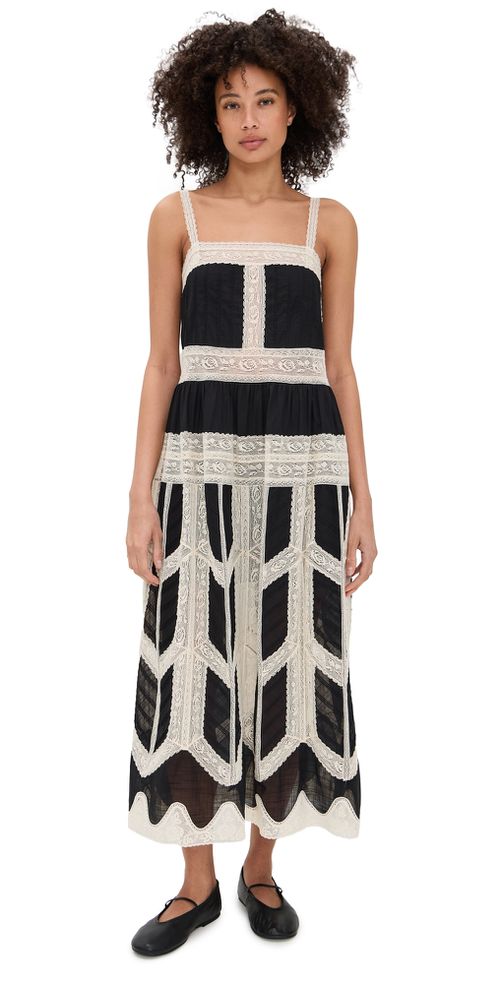 Zimmermann | Zimmermann Rhiannon Lace Slip Dress Black/Cream | Realry Zimmermann | Zimmermann Rhiannon Lace Slip Dress Black/Cream | Realry
