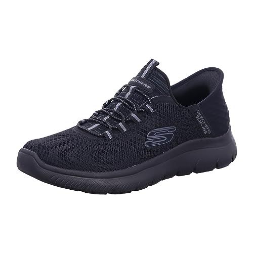 Skechers Men's Summits High Range Hands Free Slip-in Sneaker, Black/Charcoal, 10