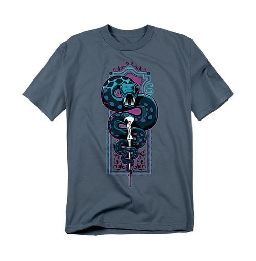 Men's Nagini With Lord Voldemorts Wand T Shirt - Slate