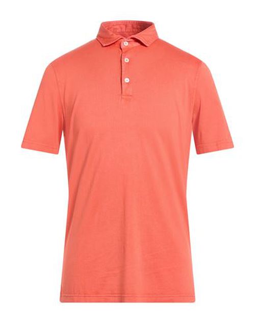 Man Polo shirt Coral Size 38 Cotton