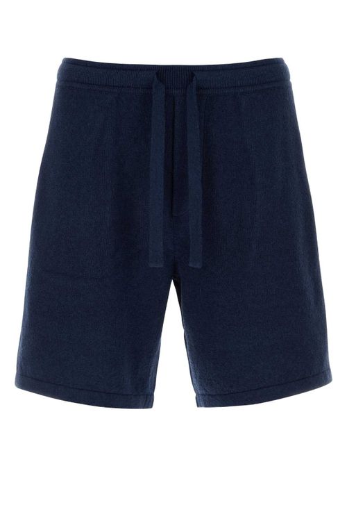 Cotton-Blend Bermuda Shorts — Navy