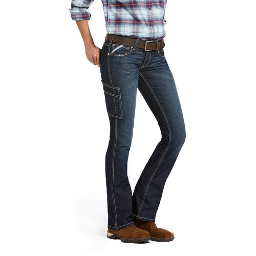 Women's Rebar DuraStretch Riveter Boot Cut Jeans in Hallow Cotton