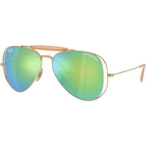Ray - Ban Unisex Ray - Ban x DOLCE&GABBANA RB3029M 001/8N Gafas de sol Metal Oro Gris Piloto Espejo