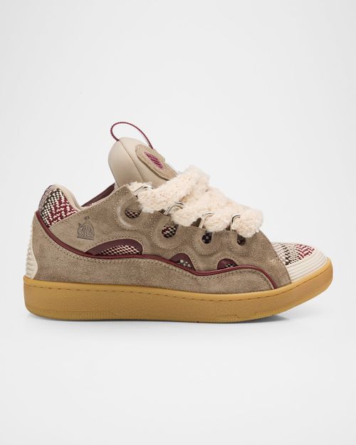 Men's Curb Suede & Polyester Sneakers