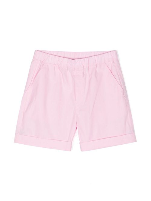 Organic-cotton straight-leg shorts - Pink