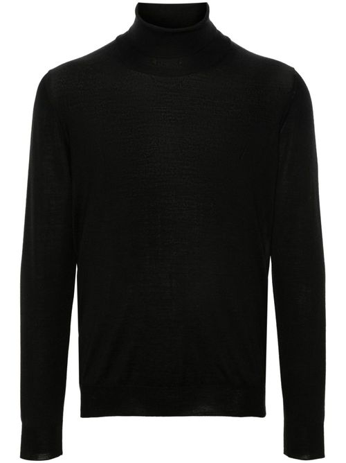 Mike fine-ribbed jumper - Black