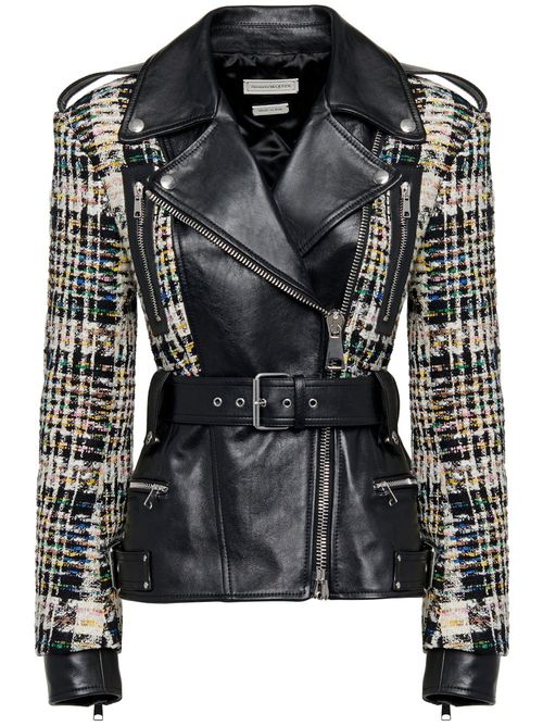 Hybrid biker jacket - Black